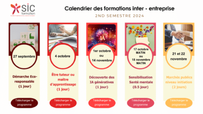 Découvrez le programme de rentrée de nos formations “inter-entreprise”